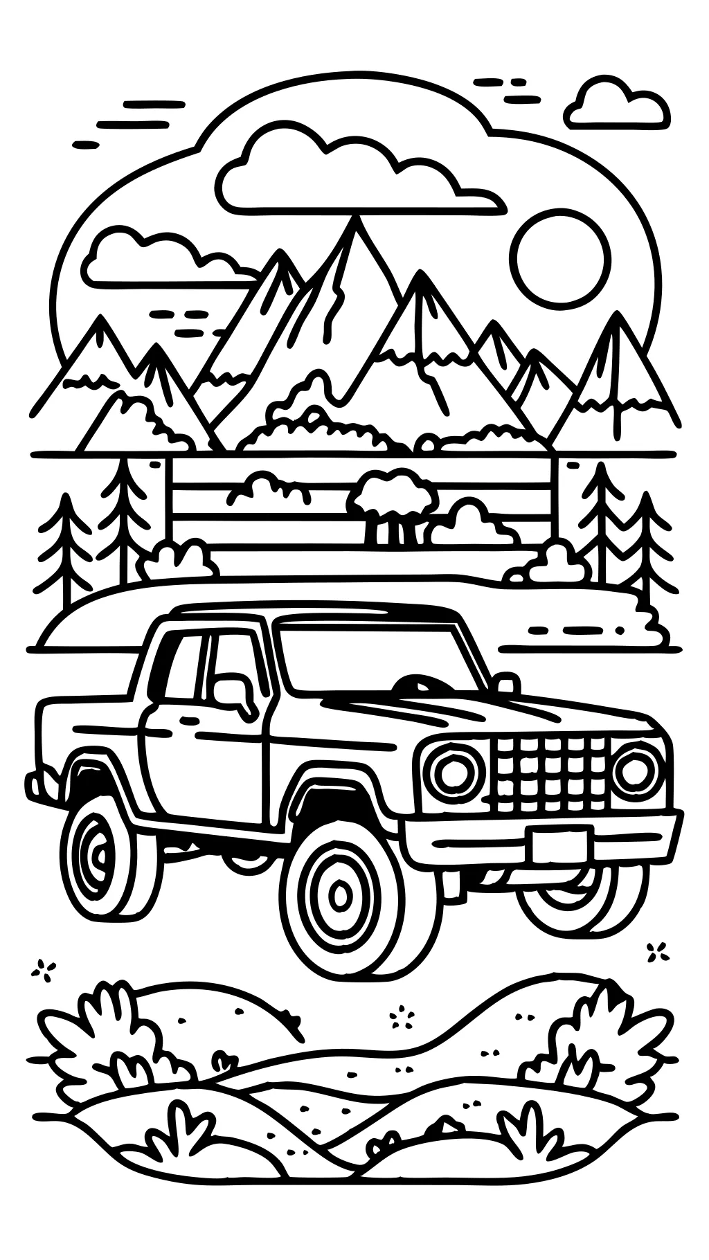 ford bronco coloring pages